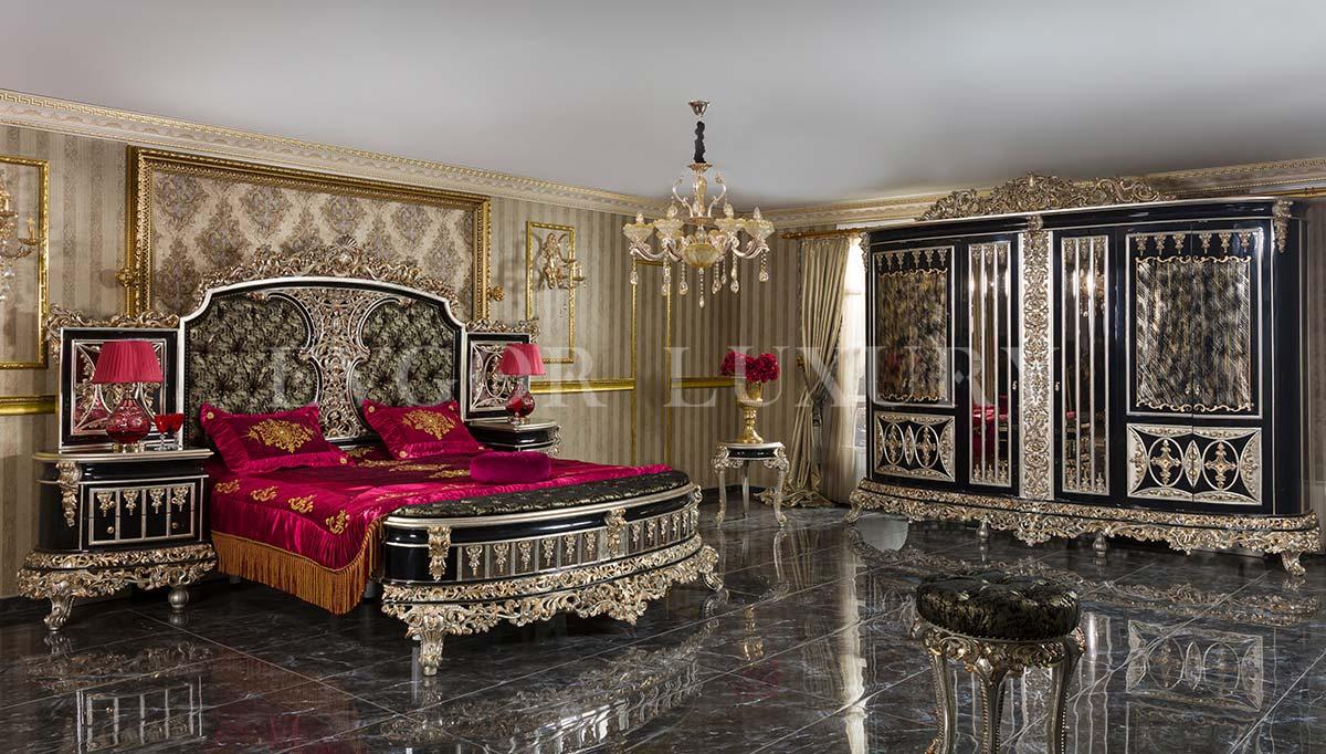 Altay Chambre à coucher classique noir