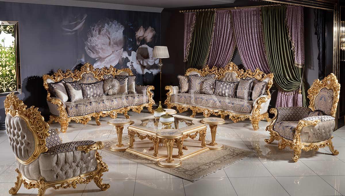 Sultan Cream Classic Sofa Set
